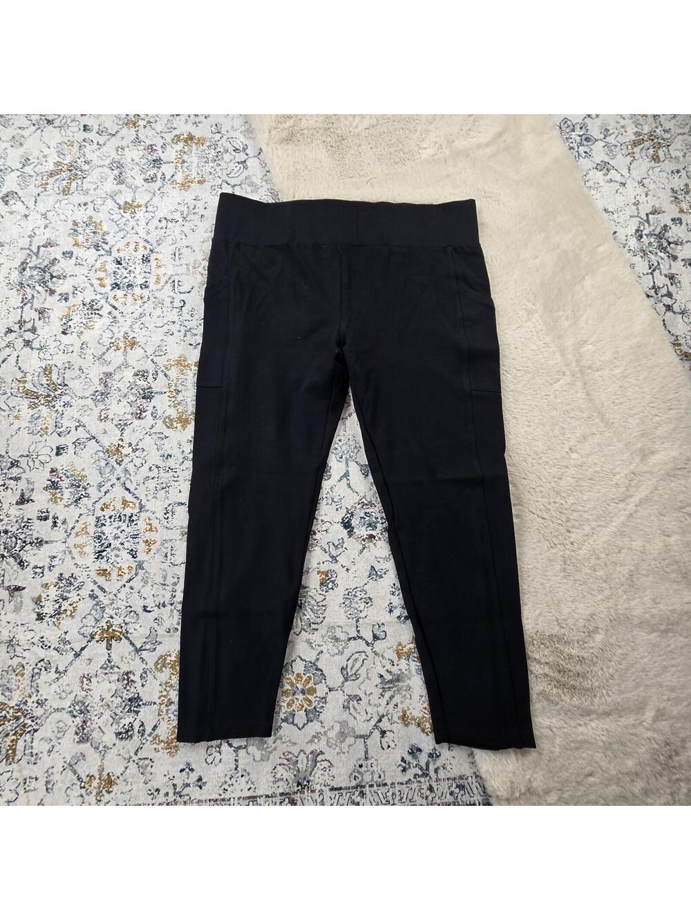 Lou & Grey for LOFT High Rise Leggings Pocket Pants Stretch Black Women Size XL